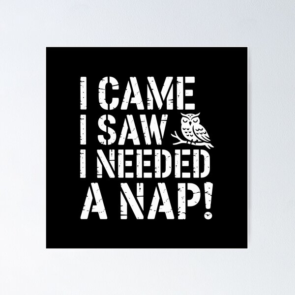 Item preview, I Came I Saw I Needed a Nap designed and sold by theartfulaspie.