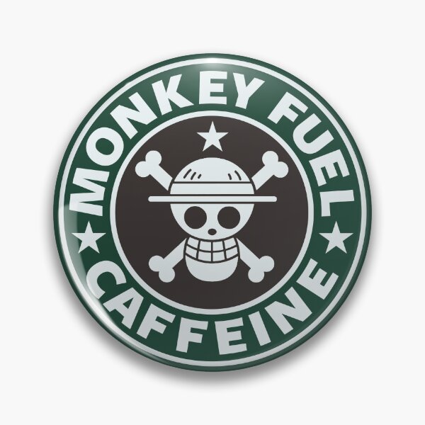 Item preview, Monkey Fuel Caffeine Jolly Roger Parody Pirate Flag Coffee Pop Art  designed and sold by wmxdesign.