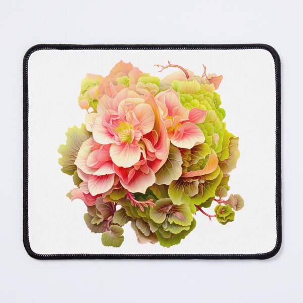 Item preview, Soft Peach and Coral Begonia Floral Bouquet Illustration designed and sold by CharlieDesings.