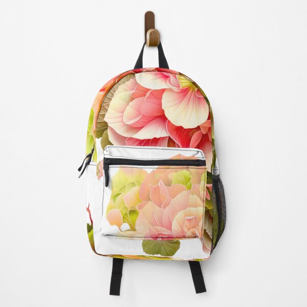 Item preview, Soft Peach and Coral Begonia Floral Bouquet Illustration designed and sold by CharlieDesings.