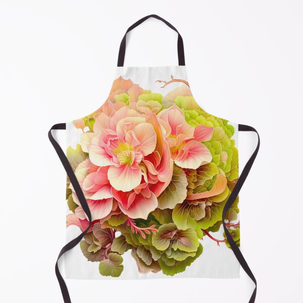 Item preview, Soft Peach and Coral Begonia Floral Bouquet Illustration designed and sold by CharlieDesings.