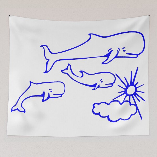 Item preview, Whales and Sun Tattoo by Robe of Extremoduro designed and sold by MobsProject.