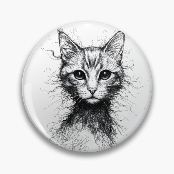 Artikelvorschau, Eindringliche Seele – Gotische Katzen-Tuschezeichnung entworfen und verkauft von Pukisdaizi.