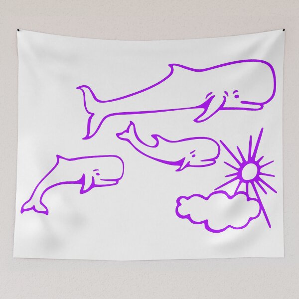 Item preview, Whales and Sun Tattoo by Robe of Extremoduro designed and sold by MobsProject.