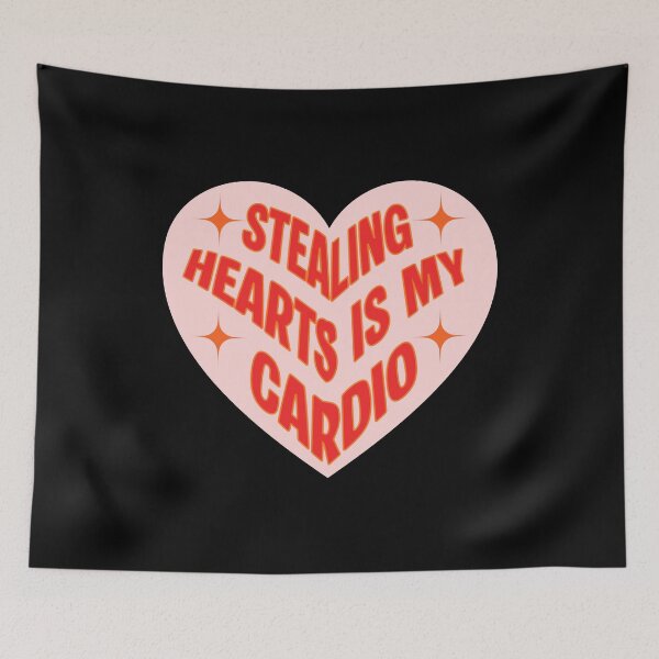 Item preview, Stealing Hearts Is My Cardio-Cute Retro Valentine Heart designed and sold by joleyjl.