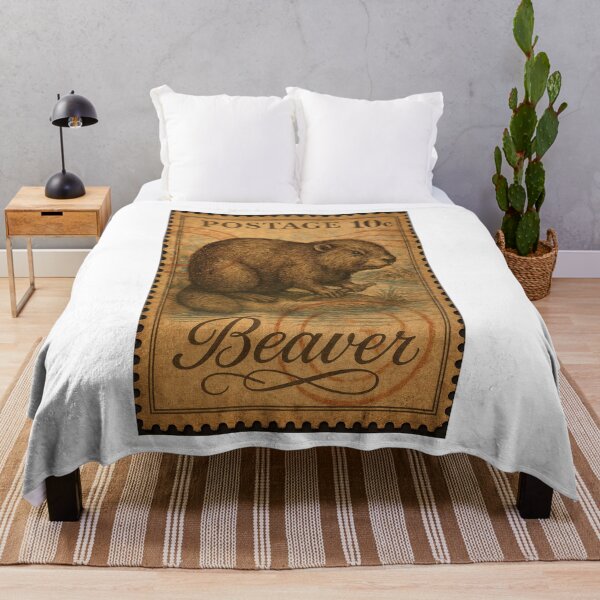 Item preview, Stamp of Nature: Vintage Beaver Tribute in Classic Print designed and sold by ForeverPrintsOK.