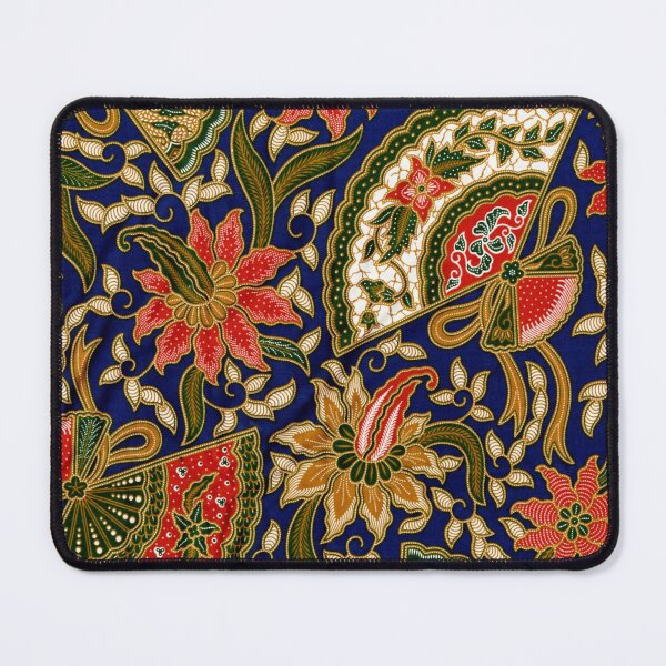 Item preview, Indonesian Batik Floral Pattern With Fans designed and sold by Vicky Brago-Mitchell®.