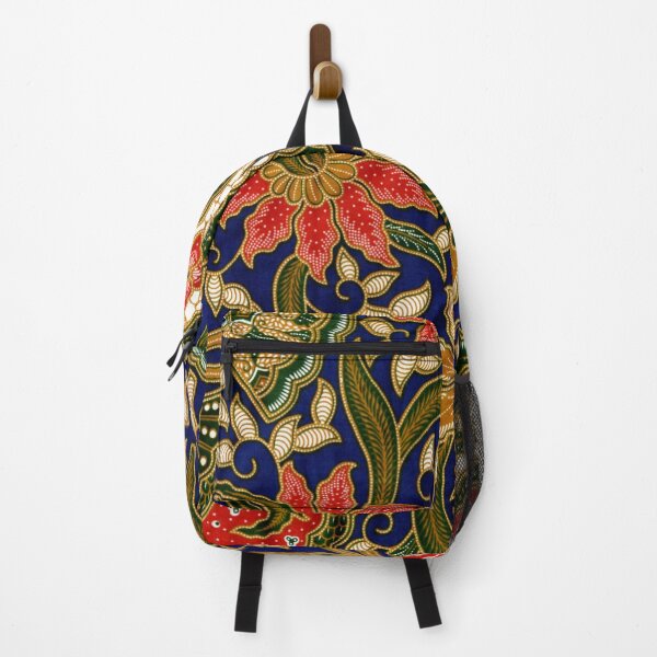 Item preview, Indonesian Batik Floral Pattern With Fans designed and sold by Vicky Brago-Mitchell®.