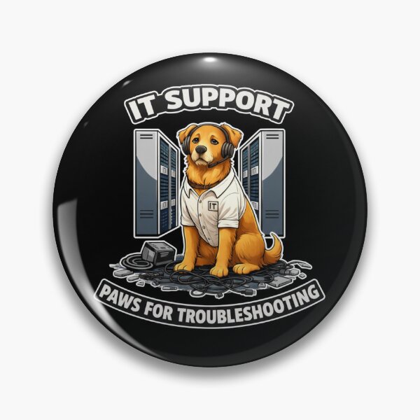 Item preview, Golden Retriever IT Support - Paws for Troubleshooting Funny Dog IT Gift designed and sold by Pulse & Paws | Pop Culture Tees and Stickers.