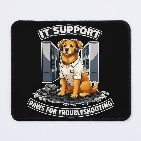 Item preview, Golden Retriever IT Support - Paws for Troubleshooting Funny Dog IT Gift designed and sold by Pulse & Paws | Pop Culture Tees and Stickers.
