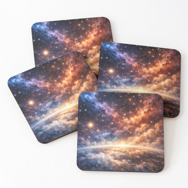 Item preview, Cosmic Horizon – Galactic Sunrise Over the Universe | Space Art designed and sold by RokaCircles.