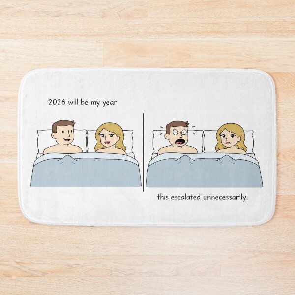 Item preview, 2026 Will Be My Year – Minimal Dark Humor Comic Strip designed and sold by Passacagliabusra.