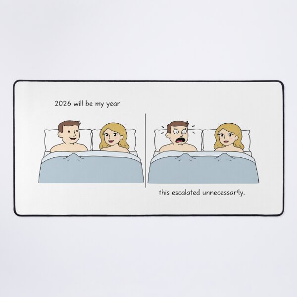 Item preview, 2026 Will Be My Year – Minimal Dark Humor Comic Strip designed and sold by Passacagliabusra.