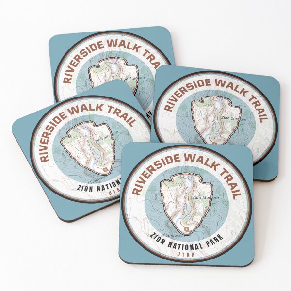Item preview, Zion Souvenir Map - Riverside Walk Trail designed and sold by Willz Designz.