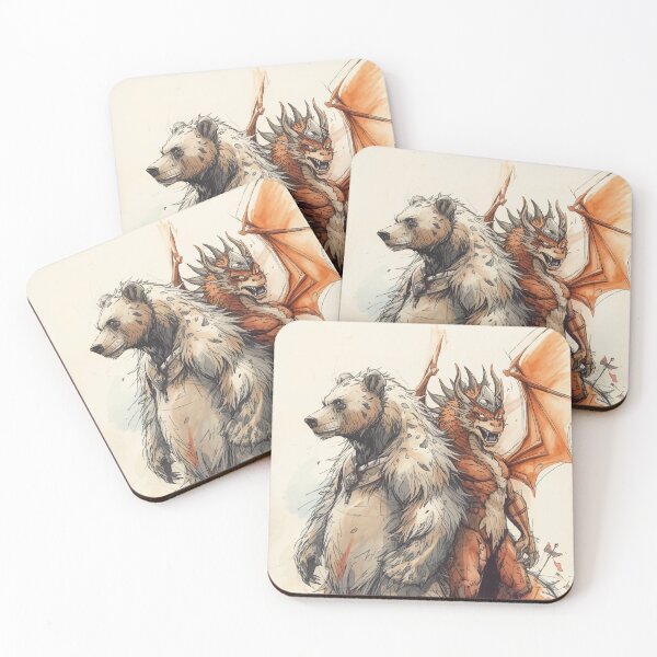 Item preview, Bear and Dragon B designed and sold by AbstractAnom.