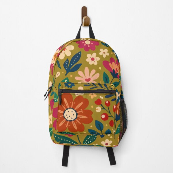 Item preview, Boho Mustard Floral Pattern designed and sold by SezzyDesigns.