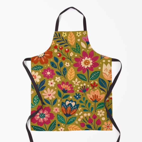 Item preview, Boho Mustard Floral Pattern designed and sold by SezzyDesigns.
