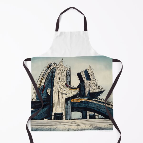Item preview, Modern Curvilinear Architectural Structure with Overlapping Geometric Forms designed and sold by OlfactoART Studio.
