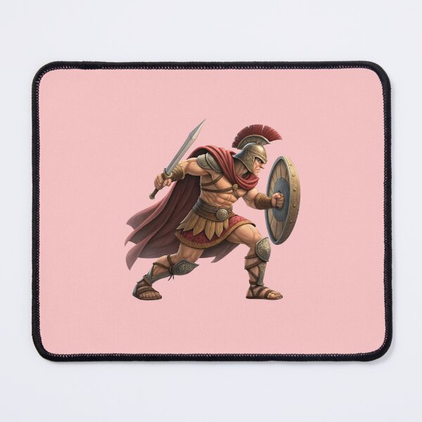 Item preview, Aggressive Armoured Warrior with Helmet Fighting with Sword – Dark Fantasy Battle Art designed and sold by Fashion Empire.
