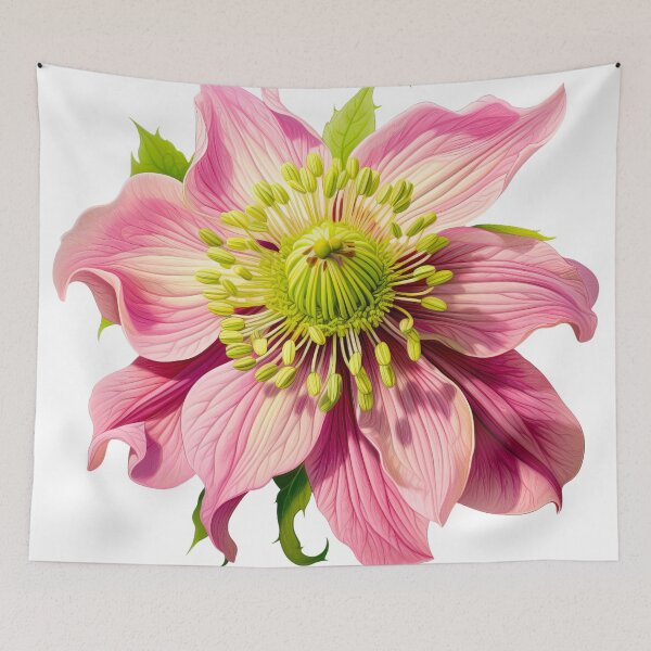 Item preview, Detailed Pink Hellebore Flower Illustration designed and sold by CharlieDesings.