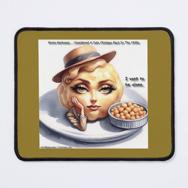 Item preview, Pretty Hot Chickpea: Hollywood’s Greta Garbanzo Cartoon designed and sold by Rick London Gifts.