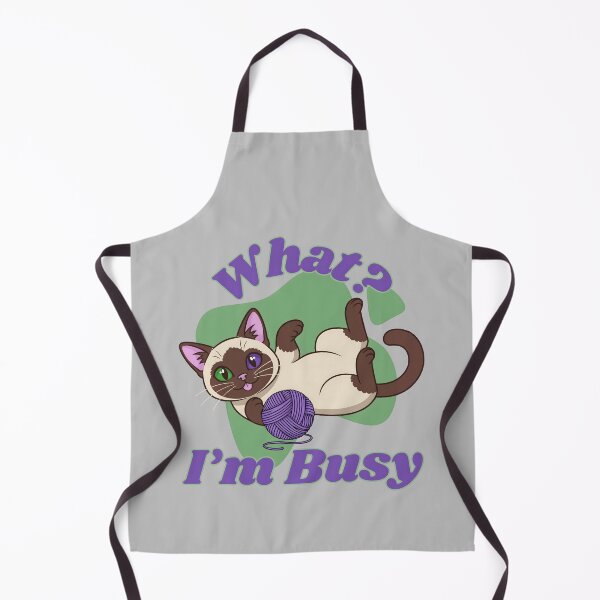 Item preview, What? I'm Busy, Siamese Cat designed and sold by Nightshade Pixie Creations.