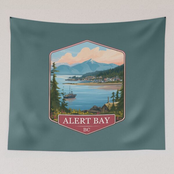 Item preview, Alert Bay British Columbia Cormorant Island Coastal Village Art BC designed and sold by meganohm.