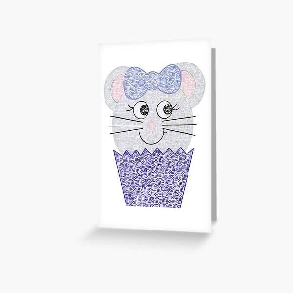 Mouse Cupcale Greeting Card