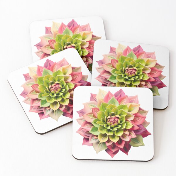 Item preview, View of a Multicolored Stylized Dahlia Bloom with Symmetrical Petals designed and sold by CharlieDesings.