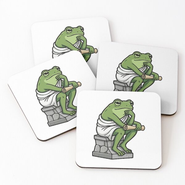 Item preview, Philosopher Frog The Thinker Ancient Greek Toga Statue Art designed and sold by Floomart.