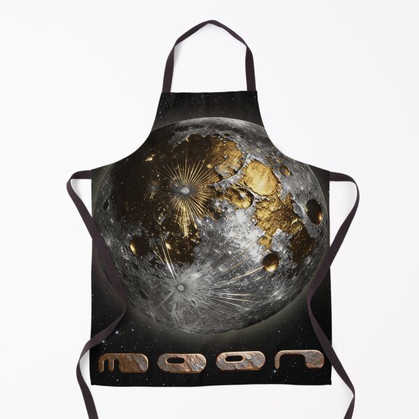 Item preview, Gold and Silver Textured Moon designed and sold by Andy Gambino Art.