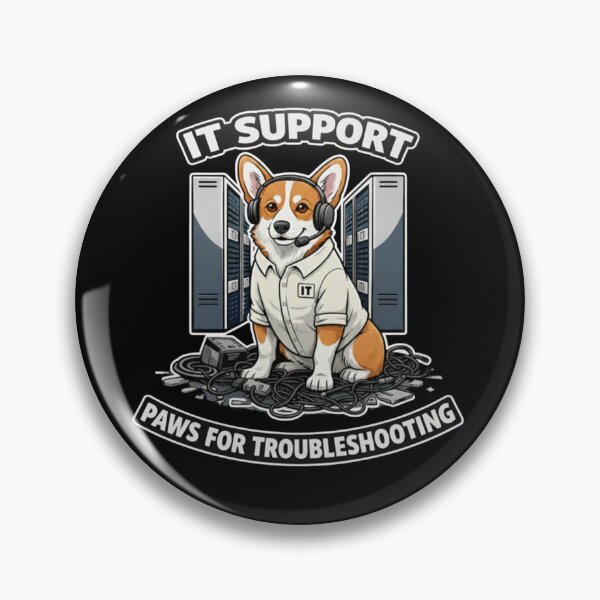 Item preview, Corgi IT Support - Paws for Troubleshooting Funny Corgi IT Gift designed and sold by Pulse & Paws | Pop Culture Tees and Stickers.