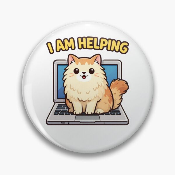 Item preview, I Am Helping Cat - Funny Work From Home Sticker designed and sold by InkognitoPrints.