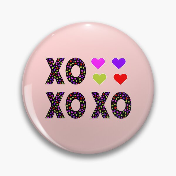 Item preview, Colorful Hearts XOXO Pattern – Retro Y2K Black and Neon Valentine's Design designed and sold by DeeLulu.