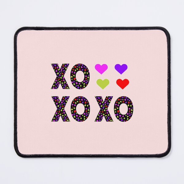 Item preview, Colorful Hearts XOXO Pattern – Retro Y2K Black and Neon Valentine's Design designed and sold by DeeLulu.