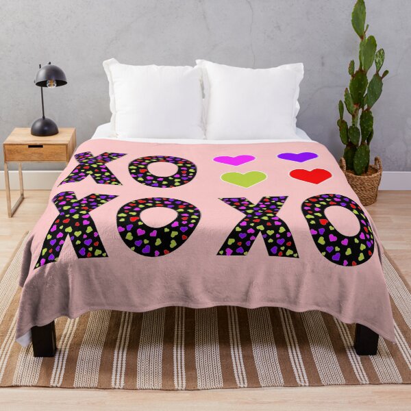 Item preview, Colorful Hearts XOXO Pattern – Retro Y2K Black and Neon Valentine's Design designed and sold by DeeLulu.