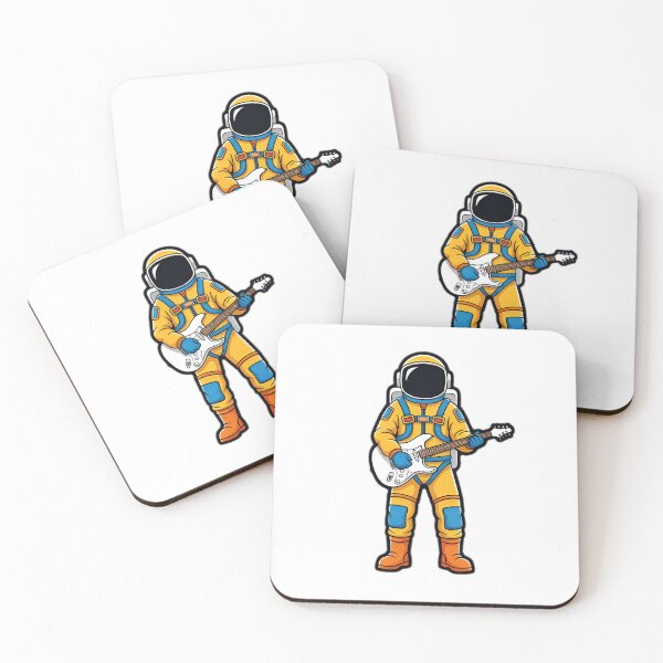Item preview, Astronaut with Electric Guitar in Space designed and sold by SunkenCost.
