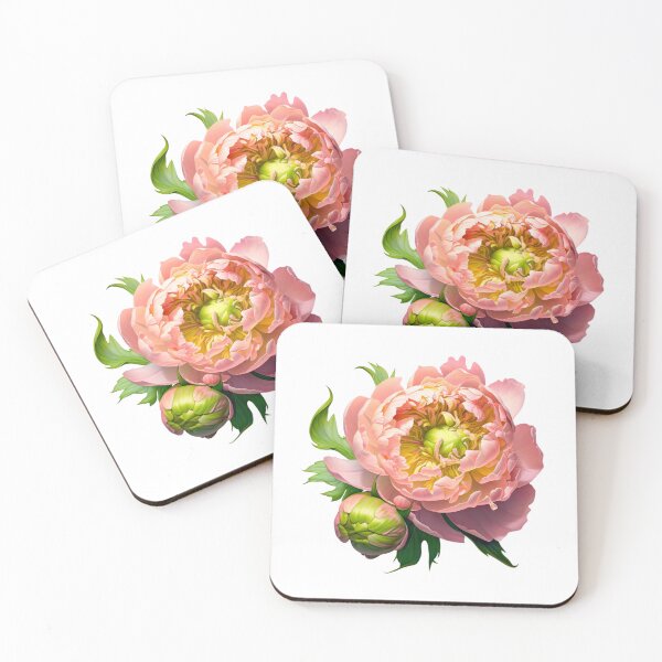 Item preview, Elegant Pink Peony Blossom with Bud designed and sold by CharlieDesings.
