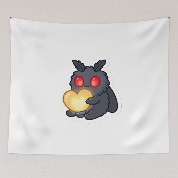 Item preview, Cute Mothman Valentine Sticker Love You Like A Lamp designed and sold by StickyGuys.