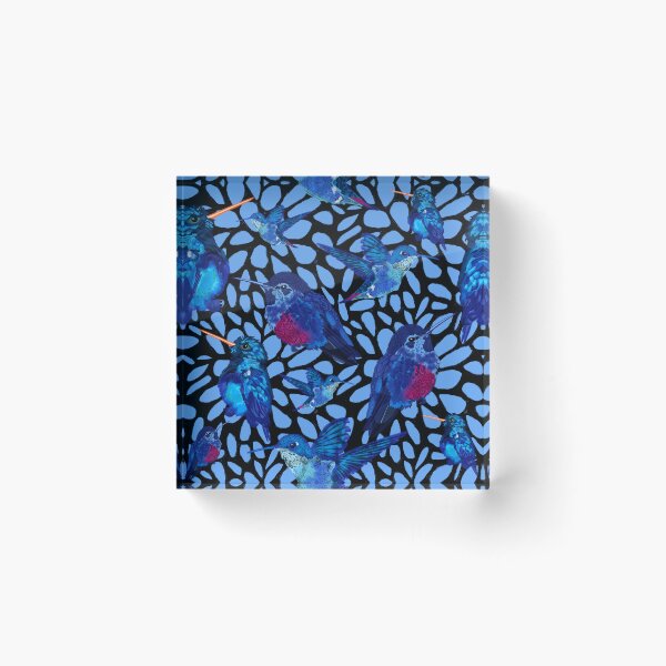 Item preview, Hummingbird Orbs-Light Blue designed and sold by deblevart.