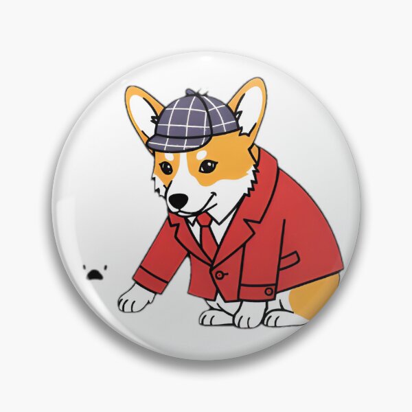 Item preview, Corgi Sherlock Investigates Paw Prints designed and sold by SunkenCost.