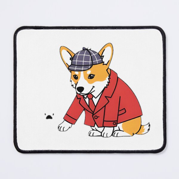 Item preview, Corgi Sherlock Investigates Paw Prints designed and sold by SunkenCost.