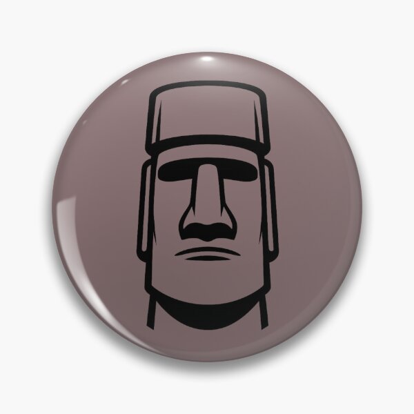 Item preview, Moai Sentinel — The Watcher (Minimal Head Emblem) designed and sold by BB Design Garage.