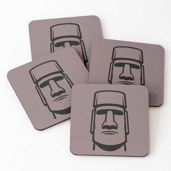 Item preview, Moai Sentinel — The Watcher (Minimal Head Emblem) designed and sold by BB Design Garage.