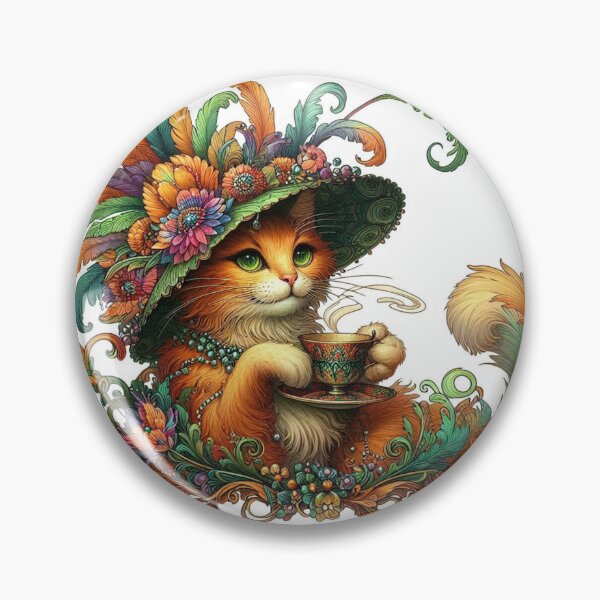 Item preview, Fancy Victorian Tea Party Cat designed and sold by Pukisdaizi.