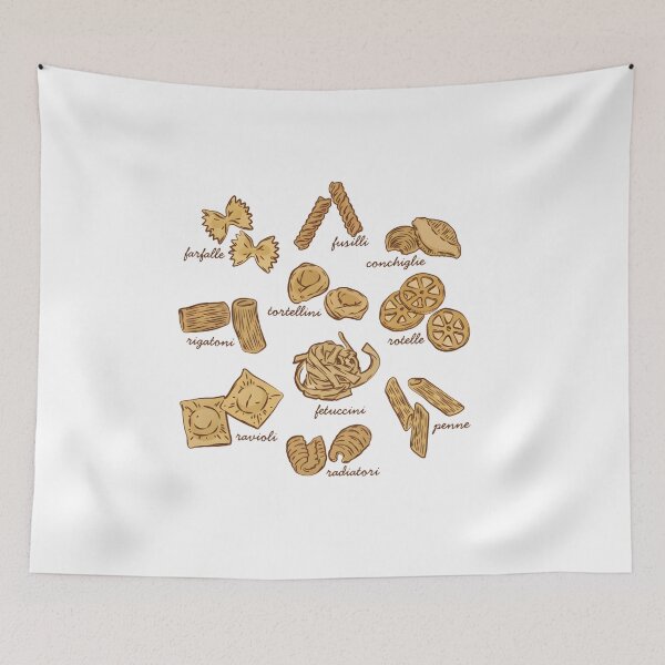 Item preview, Italian Pasta Shapes Heavyweight designed and sold by DesignDenDo ⭐⭐⭐⭐⭐.