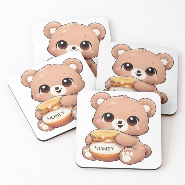 Item preview, Cute Kawaii Bear with Honey Pot Sweet Teddy Sticker designed and sold by DesignEG.