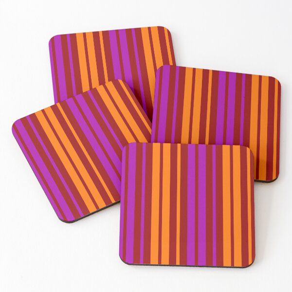 Item preview,   Orange Purple Stripes On Red Pattern Design  designed and sold by PatternTitan.