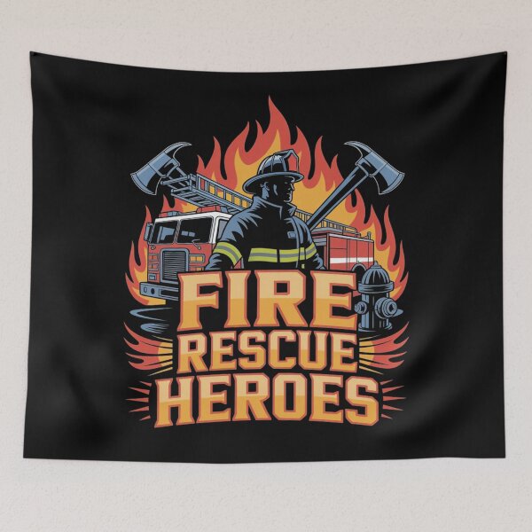 Item preview, Born to Fight Fire – Firefighter Hero Design designed and sold by DreamOnShirts.