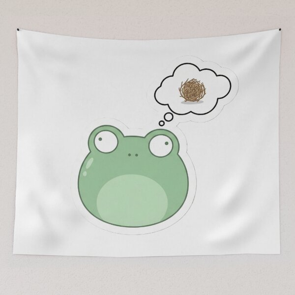 Item preview, No Thoughts Head Empty Smooth Brain Frog designed and sold by StickyGuys.